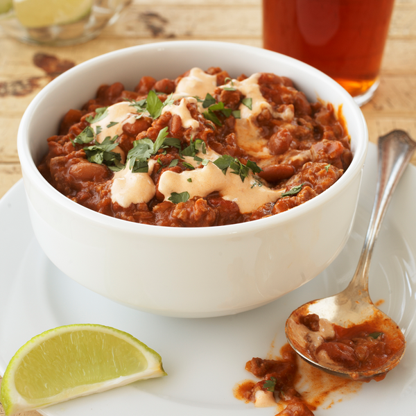 Beef and Bean Chili with Chipotle Cream